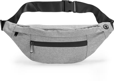 YONO Heuptas – Heren en Dames – Buideltasje – Fanny Pack Outdoor, Wandelen, Reizen – Crossbody Telefoon en Paspoort Tasje – Grijs