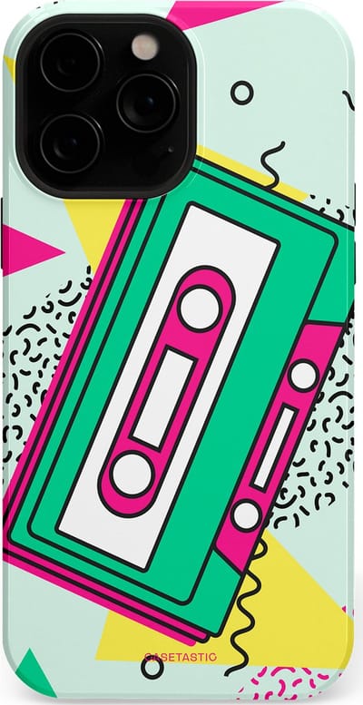 Casetastic Hoesje Geschikt voor Apple iPhone 13 Pro Max Magsafe - Stijlvolle Beschermende Duo-layer Case - Retro 80s muziek