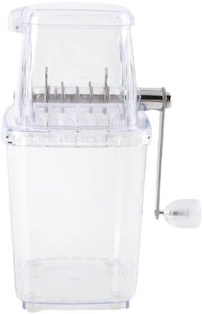 Handmatige IJsmachine - Ijsrasp IJsmolen - Cocktails Maken - Transparant Reservoir - 5.5 Cups - Transparant
