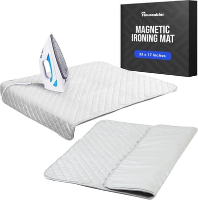 Magnetische Strijkdeken, Hittebestendige Waspad 46,3 x 82,5 cm, Gewatteerde Pad voor Strijken en Drogen