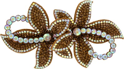 Broche - Sequin Flower - Strass - Goud - Per Stuk