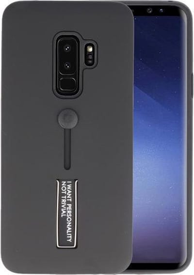 Zwart Stand Case hoesje voor Samsung Galaxy S9 Plus