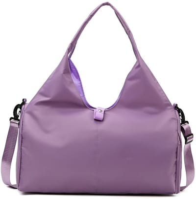 Yogatas - Yogamat tas - Tas voor yogamat - Yogabag - Sporttas met rits - sport en fitnesstas - Dames - Handbagagetas - slijtvaste reistas met grote capaciteit en apart schoenenvak - Voor Pilates Gym Workout Strandreizen - Paars