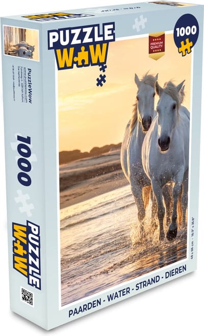 Puzzel Paarden - Water - Strand - Dieren - Legpuzzel - Puzzel 1000 stukjes volwassenen