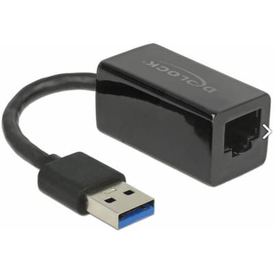 USB-A naar RJ45 Gigabit Ethernet LAN adapter / compact - USB3.0 - CAT6 / zwart - 0,10 meter