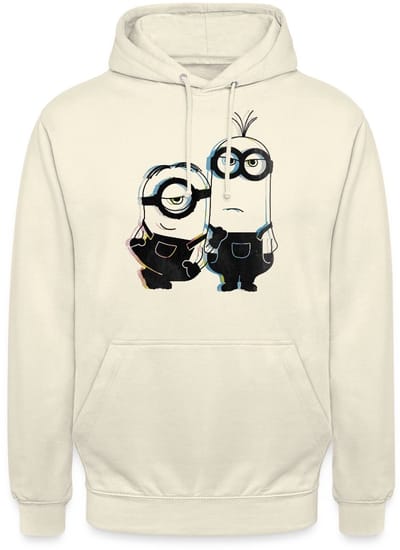 Minions Stuart En Kevin Glitch Hoodie Unisex