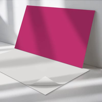 Wallfluent Vinyl Tegels - Kleur Roze Vinyl Wandtegels - 40 cm x 20 cm - Uniform PVC Tegels - 10 stuks - Rechthoek PVC Tegels - Patroon Plaktegels - Wand PVC Tegels - Plaktegels Keuken en Badkamer