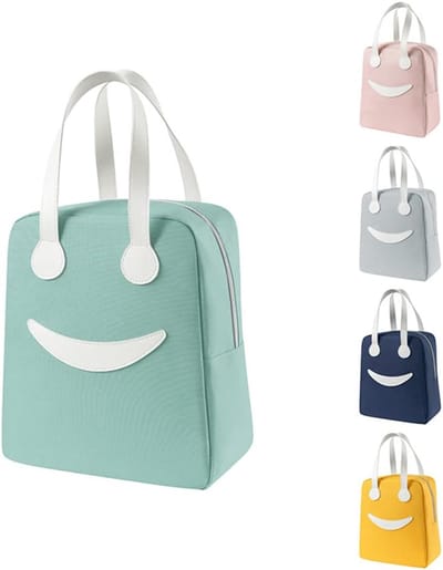 Mini Geïsoleerde Lunchtas 1 Stuk, Draagbare Schattige Koeltas voor Picknick en Buiten, Opbergtas voor IJs, Klein Formaat, Groen
