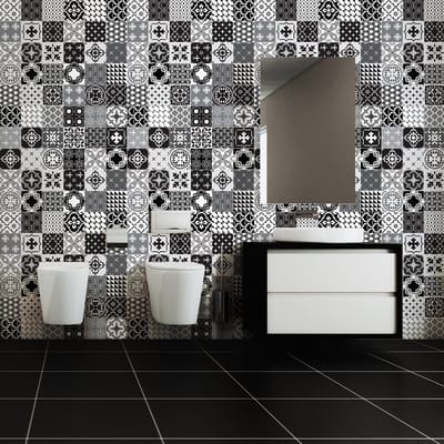 Zelfklevende tegelmuurstickers voor keuken en badkamer - 60 Azulejos Manuela tegelstickers - 60 stickers 20x20cm