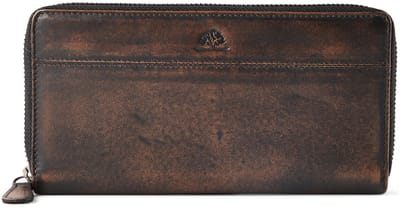 GREENBURRY portemonnee Destressed RV-Long Wallet RFID Teak Brown donkerbruin