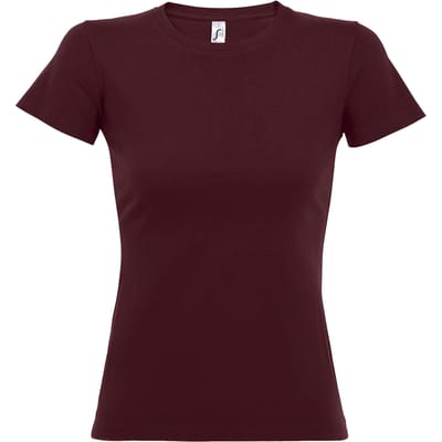 SOLS Dames/dames Imperial Heavy Short Sleeve T-Shirt (Bourgondië)