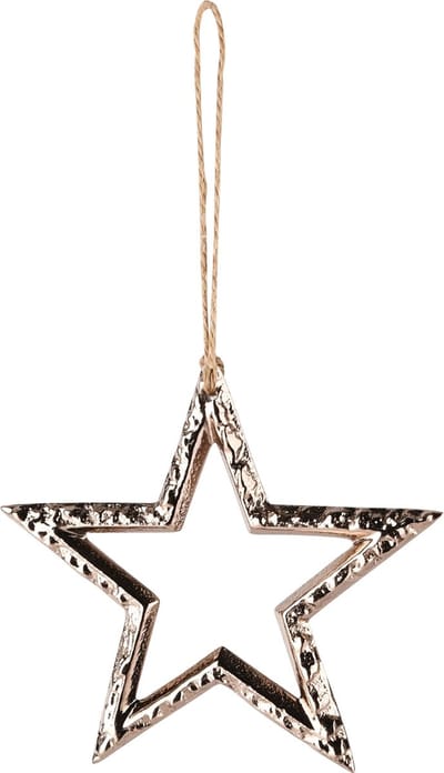 Dekoratief | Hanger ster, rose gold, aluminium, 12x1x12cm | A248467