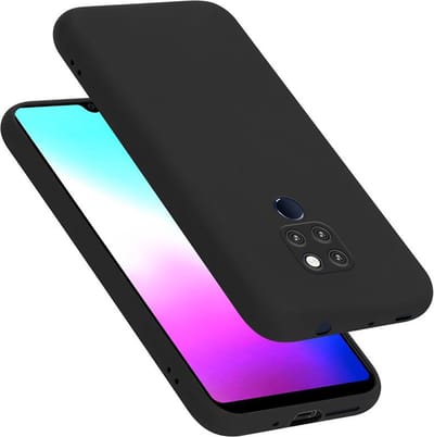 Cadorabo Hoesje geschikt voor Huawei MATE 20 in LIQUID ZWART - Beschermhoes gemaakt van flexibel TPU silicone Case Cover