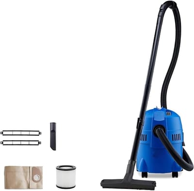 TIM® Karcher - Karcher Stofzuiger - Bouwstofzuiger - Festool Stofzuiger - Bouwstofzuiger Zonder Zak - 12 - Blauw - 47cm x 39cm x 36cm