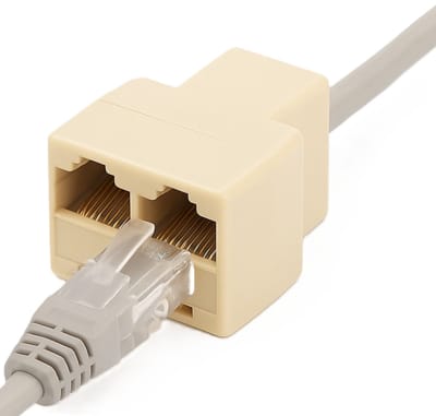Netwerk Splitter 1 Naar 2 RJ45 I Internet Kabel Splitter I Netwerk Adapter I Ethernet Kabel Connector I Netwerk Adapter I Connector I LAN I Beige