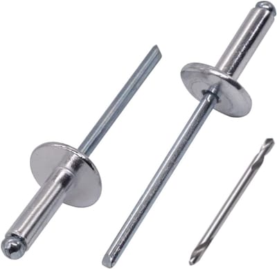 Grote Flens Blindklinknagels Aluminium 50 Stuks met Staalstift voor Diverse Bevestigingen
