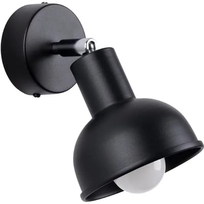 Sollux Lighting Wandlamp Elba - E27 - zwart - staal - 17x19x11cm