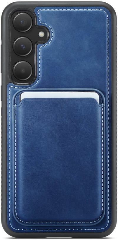 Luxe PU-leer Magnetisch Wallet Backcover Hoesje geschikt voor Samsung Galaxy A16 – Blauw – Magnetische Pasjeshouder – Schokbestendig