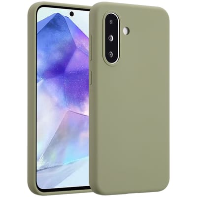 Accezz Hoesje - Geschikt voor Samsung Galaxy A36 / A56 (5G) - Liquid Silicone Backcover - Cooper Green