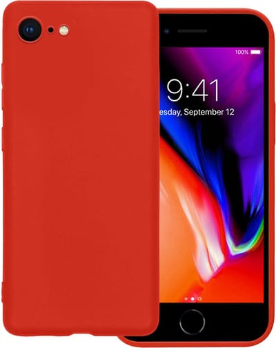 Hoesje - Geschikt voor Apple iPhone 7 - Sterk & Shockproof - Hoes Cover - Siliconen Case - Rood