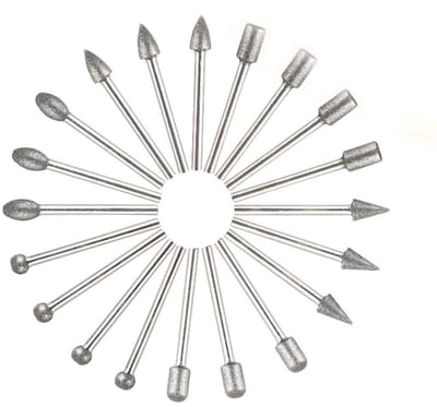 Allecto - Roterende Burr Set 20 Stuks - Hoge Hardheid Staal - Professioneel Gereedschap - 3 Mm 1/8 Inch - Boren Polijsten Graveren - Geschikt voor