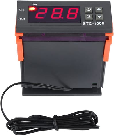 Dailygoods- Temperatuurregelaar Digitale Thermostaat - 110-220V - Temperatuursensor - Koel/Warmte Modi - Nauwkeurigheid ± 1 ℃ - Meetbereik -50 ℃ ~ 99 ℃
