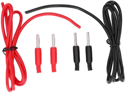 Testsnoer Bananenstekkers - Meetkabel Multimeter - Accu Testen - Messing PVC Constructie - 4 mm 32A 1000V - Rood Zwart