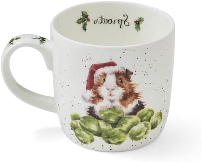 Feestelijke Mok - Kerst Mok - Koffie Drinken - Fijn Beenderporselein - 0.3 Liter - Wit