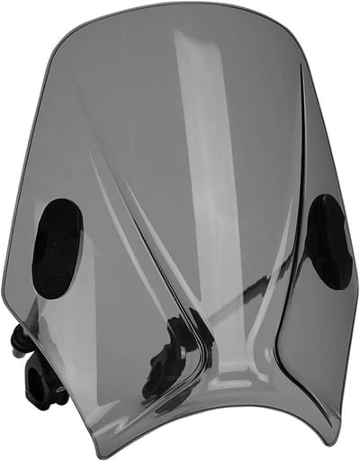 Motorfiets Voorruit - Windscherm Deflector - Comfortabel Rijden - Universele Stuurmontage - 39 cm Breed - New Smoke