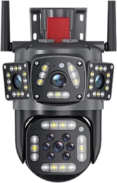 Beveiligingscamera Buiten - IP Camera - Huisbewaking - AI Tracking Nachtzicht - 6K 12MP - Zwart