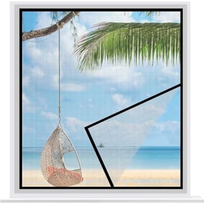 Raamhor Insectenhor - Vliegenhor Pollenhor - Buitenlucht Binnen - Zonder Boren Montage - 50x195cm - Zwart