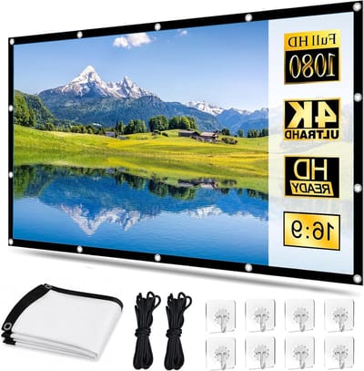 Projectorscherm - Beamerdoek - Thuisbioscoop Creëren - Kreukvrij Materiaal - 120 inch - Zwart