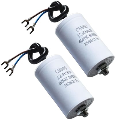 Dailygoods - Set van 2 Motorcondensatoren 12µF 450V met Schroeven