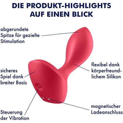 Satisfyer, anaalvibrator, anaalplug, 'Backdoor Lover', 11 cm, waterdicht, oplaadbaar, huidvriendelijke siliconen