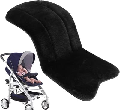 Kinderwagen kussen - Baby zitje - Comfortabel reizen - Ademend en zacht - 76 x 37 cm - Naturel