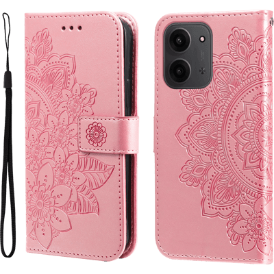 Comfycase Xiaomi Redmi 15C Floral Bookcase Hoesje Roze