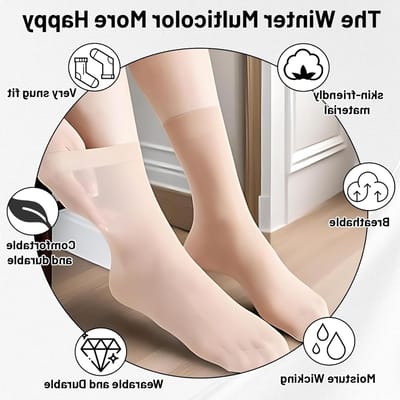 Dames Kniekousen van Nylon | 6 Paar Huidkleurige Kousen in Grote Maat | Comfortabele en Ademende Kousen voor Dagelijks Gebruik, Perfect tegen Uitzakken