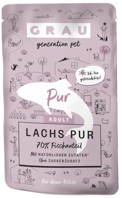 Grau Zalm Puur Pouch - 16 x 125 g