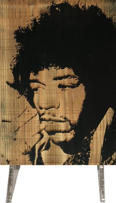 CharredArt - Houten Bord Jimi Hendrix | Hout kunst - Muzieklegende - Huis decoratie woonkamer - Wanddecoratie accessoires - Kerst cadeau - Muziek -