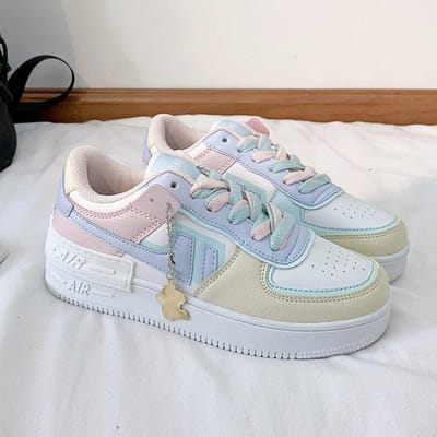 Lente Nieuwe Snoepkleur Blauw Roze Mandarijneend Damesschoenen Sport Board Schoenen Dames Modieuze Zacht Meisje Sport Casual Schoenen 40 gray