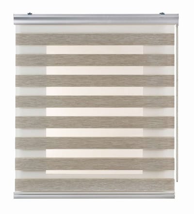 Storesdeco - Premium Duo rolgrodijn aluminium afwerking Beige, 60x250 cm