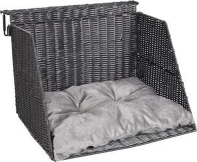Flamingo - Kattenradiatormand Lusso open - Zwart - 46 x 50 x 34 cm