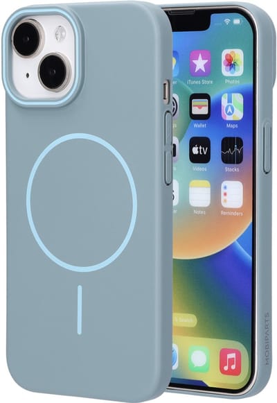 Mobiparts Slim Line Case geschikt voor Apple iPhone 15 - MagSafe Sage - Groen