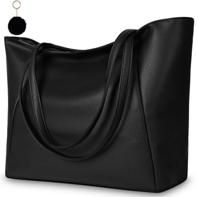 Dailygoods- Handtas Grote PU Lederen - Schoudertas - Tote Bag - Zwarte Designer - Ruime Inhoud - Krasbestendig Materiaal
