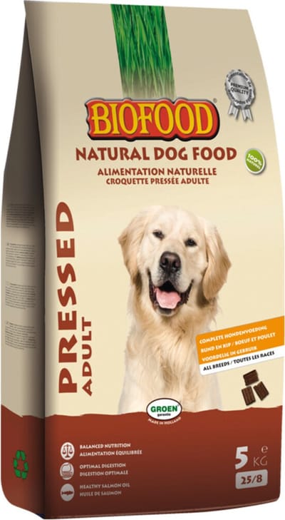 1 x BF Petfood Vleesbrok Geperste Hondenbrokken Adult 5 kg