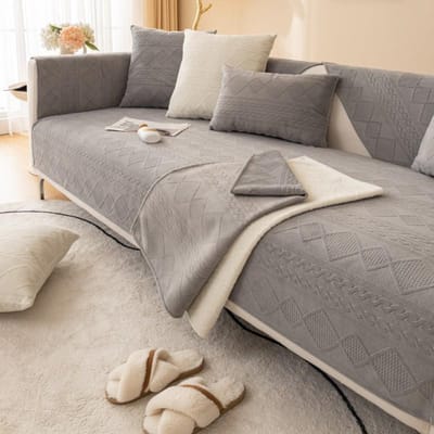 Pluche Bankhoes Winter Verdikt Fluweel Antislip Kussen Zacht Warm Woonkamer Bankhoes Rugleuning Armleuning Kussen Universeel 70x70cm 1PCS