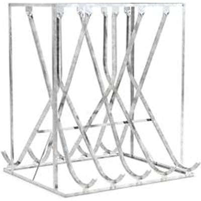 Hoge fietsenparking WSM, 2-zijdig, voor banden tot B 60 mm, B 1750 x D 1875 x H 2010 mm, staal gegalvaniseerd, 10 ophangplekken