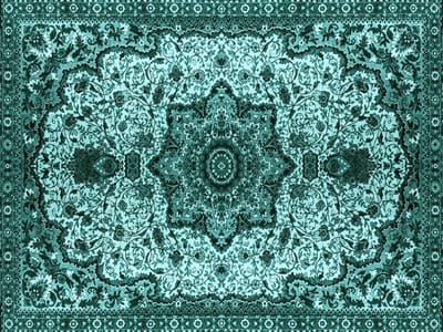 Vinyl | Vloerkleed vinyl | Persia Turquoise | 90x120 cm