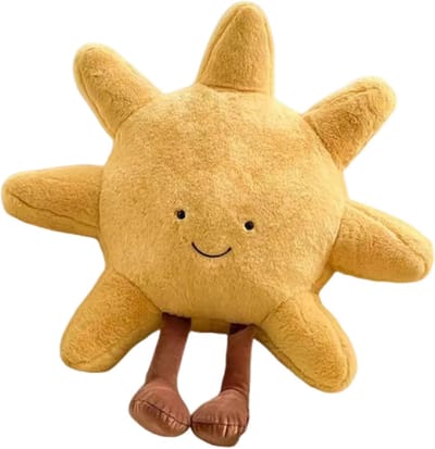 JeiibrZui Maan Knuffel En Kussen Collectie - 30 cm - 1 Stuk Zacht Pluche Speelgoed - Geel Voor Kinderkamer Decoratie En Slaapcomfort