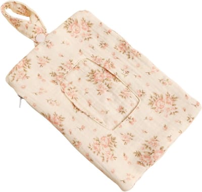 Luierzak Doekjeshouder - Natte Doekjes Organizer - Baby Verzorging Onderweg - Gladde Ritssluiting - 22 x 14 cm - Bloemenprint